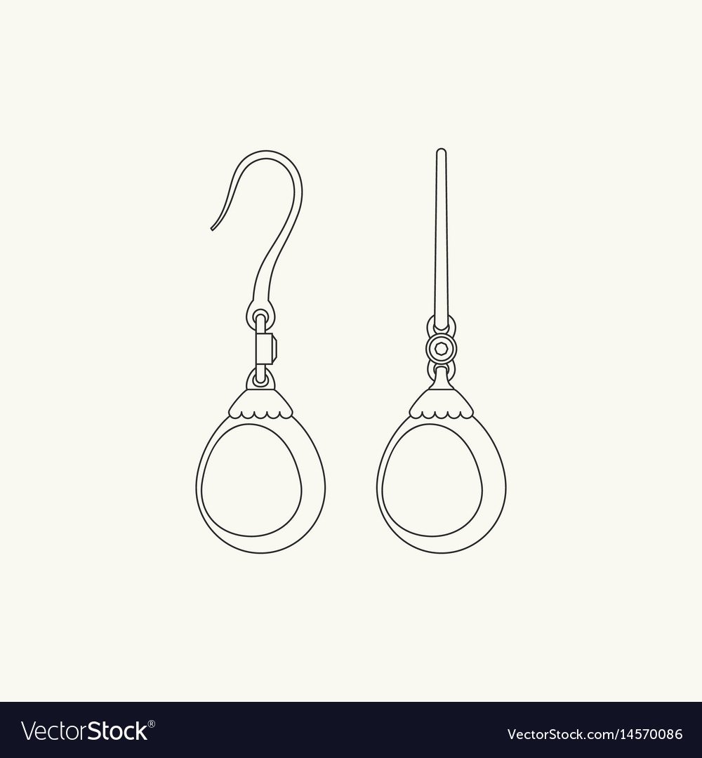 Макет векторный серьги
