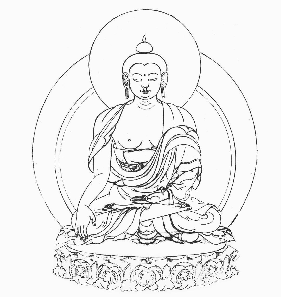 Индия Будда рисунок