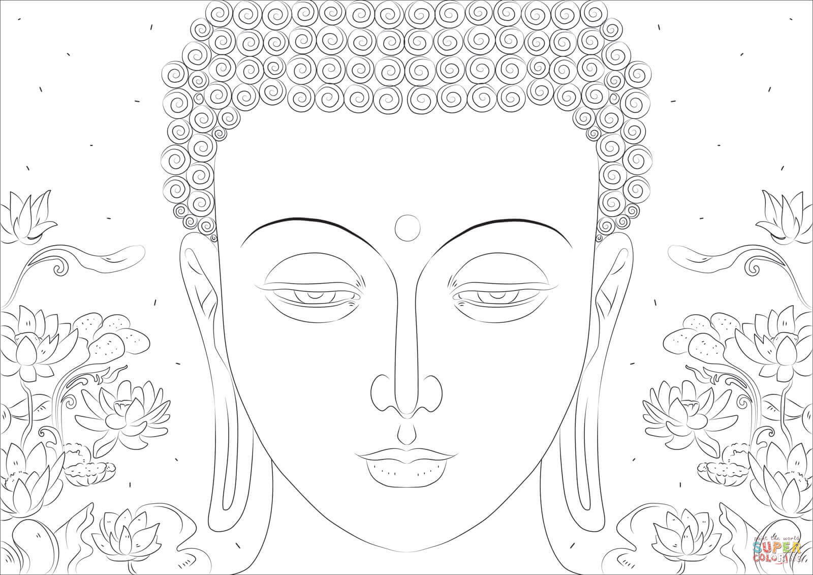 Раскраска Будда Нирвана