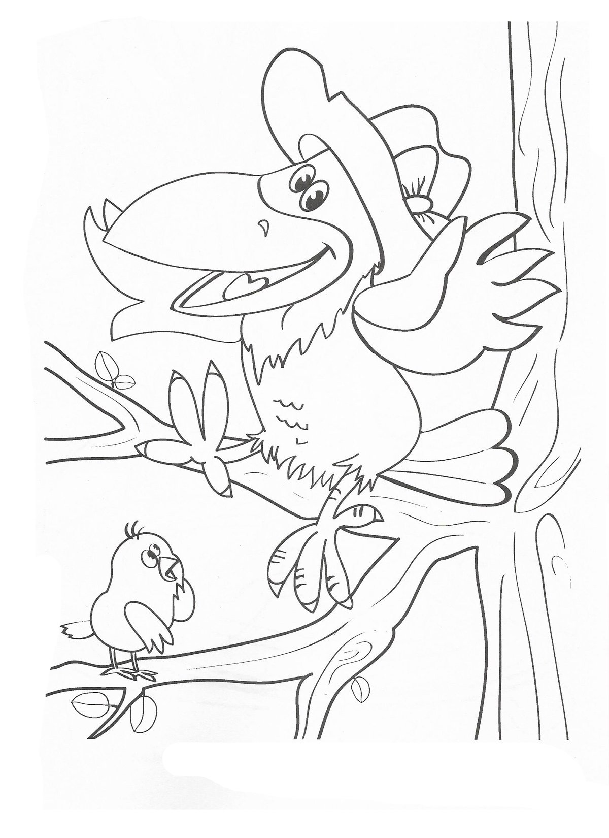 Раскраски к сказки лиса и тетерев