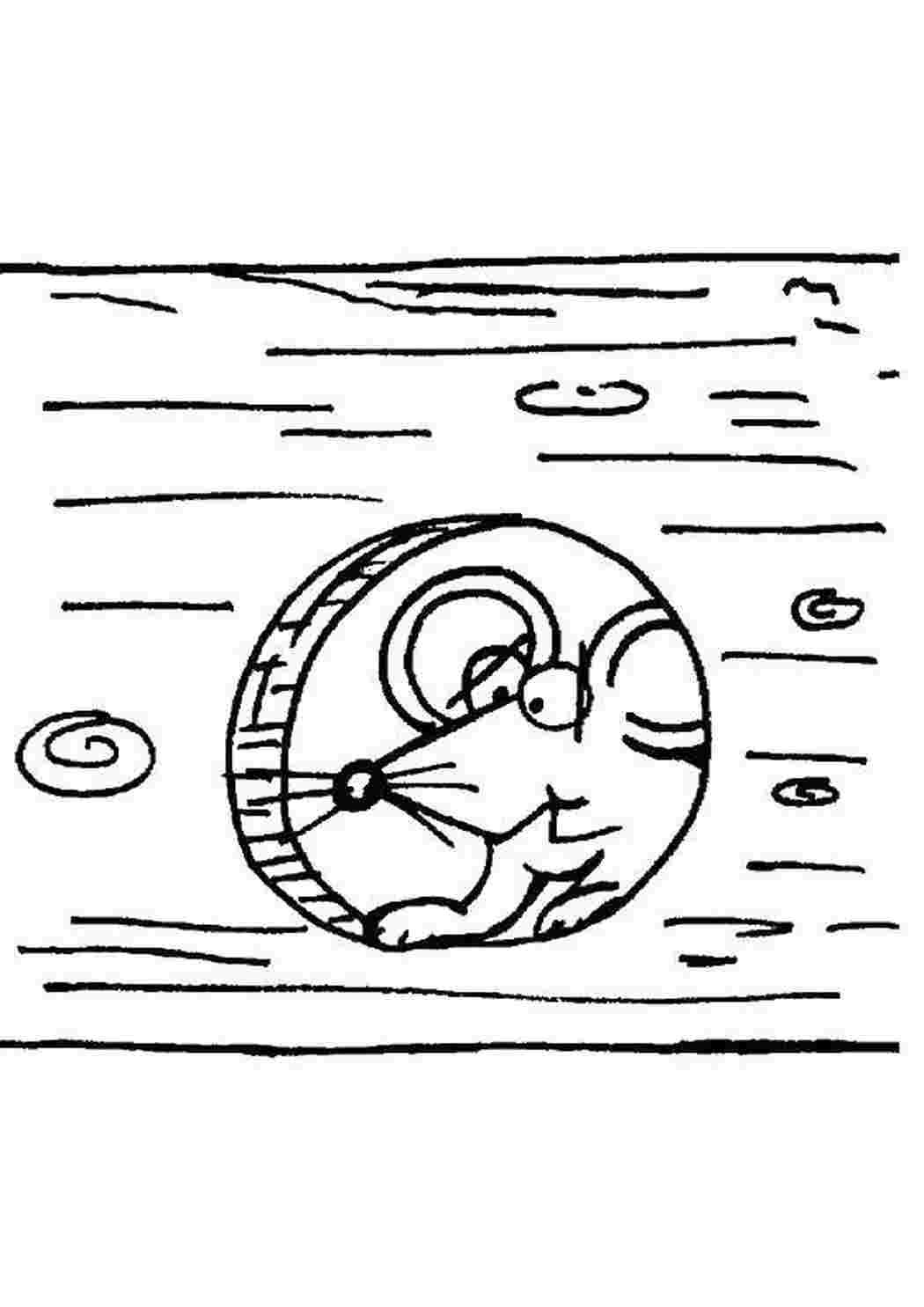 Мышка в норке раскраска для детей