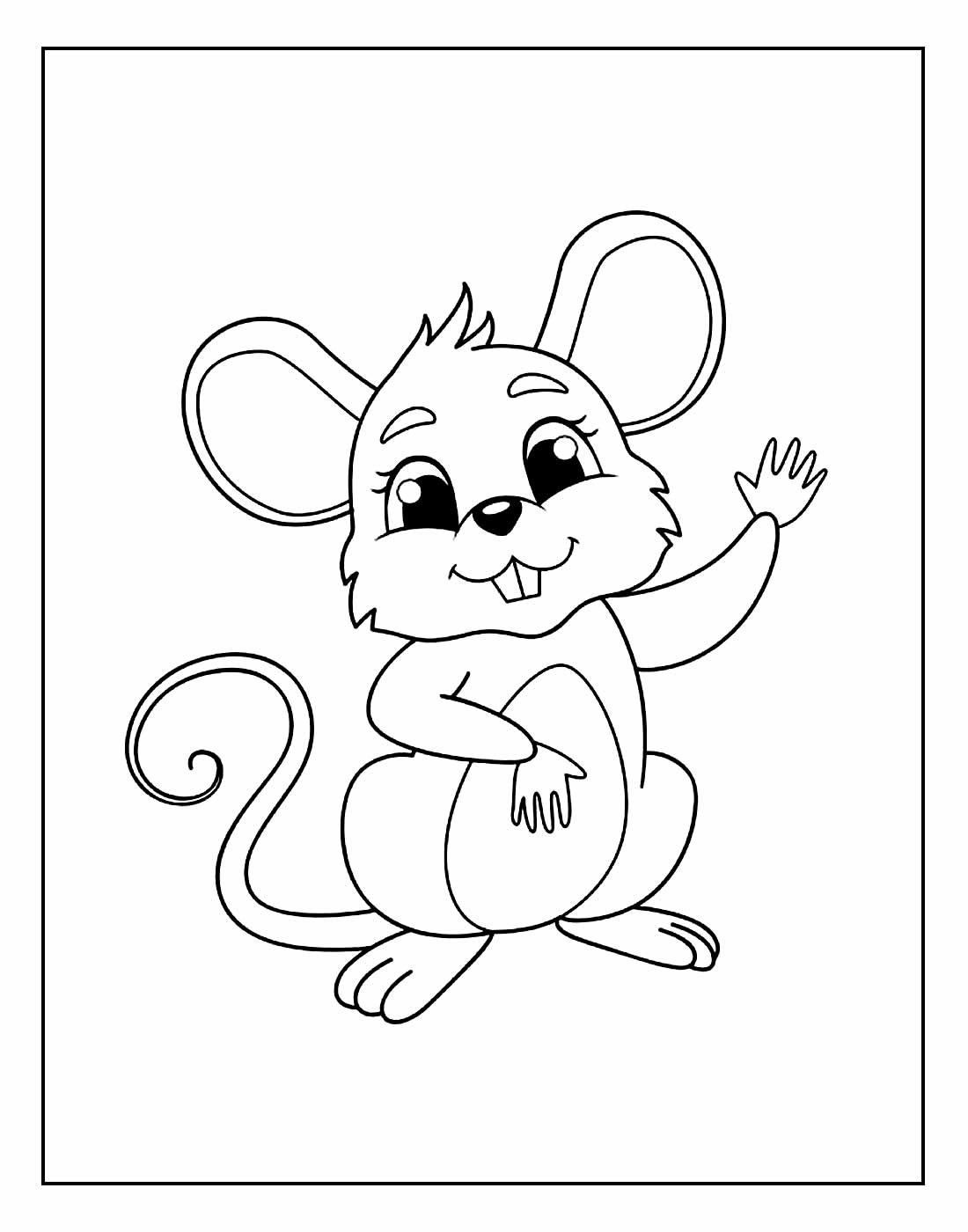 Раскраски животные мышь