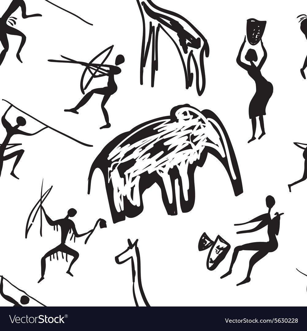 Рисунки в стиле наскальной живописи