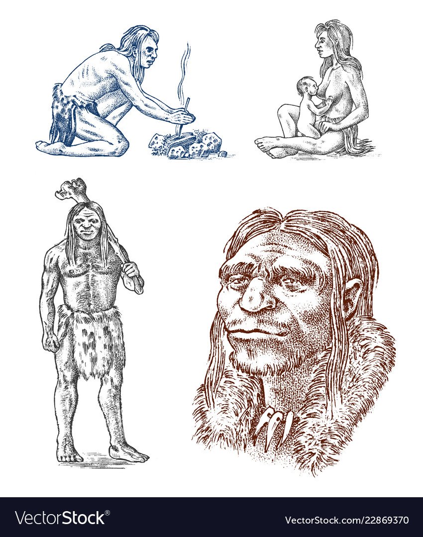 Рисование первобытных людей