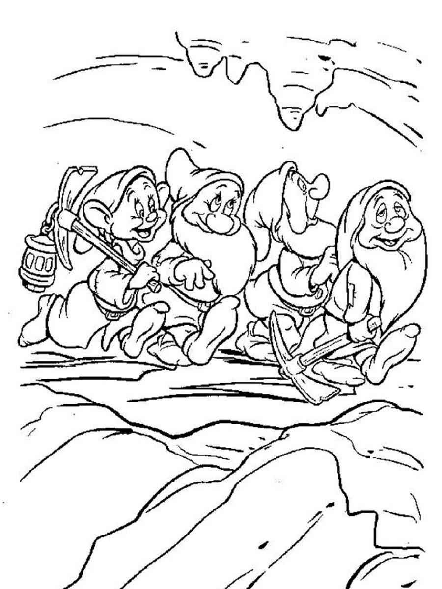 Шествие гномов раскраска