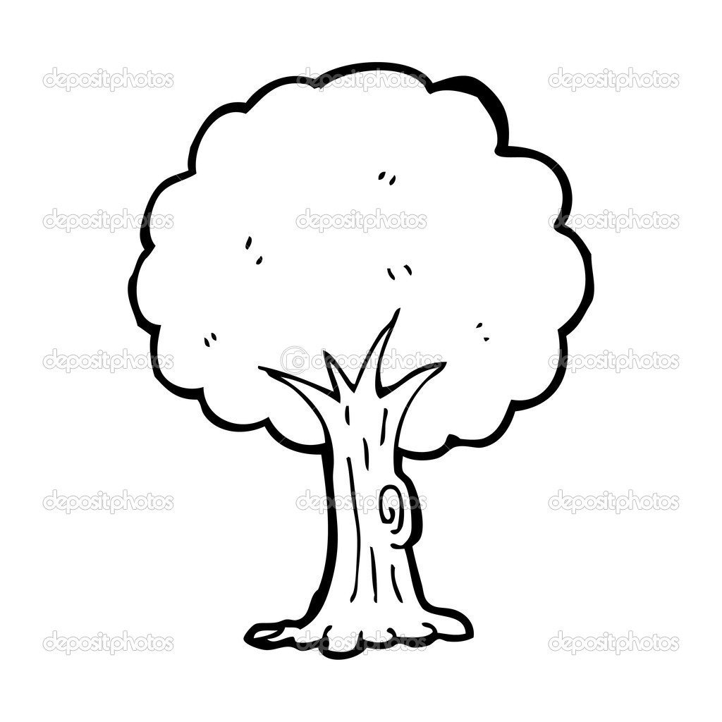 Раскраска дерево на синем фоне