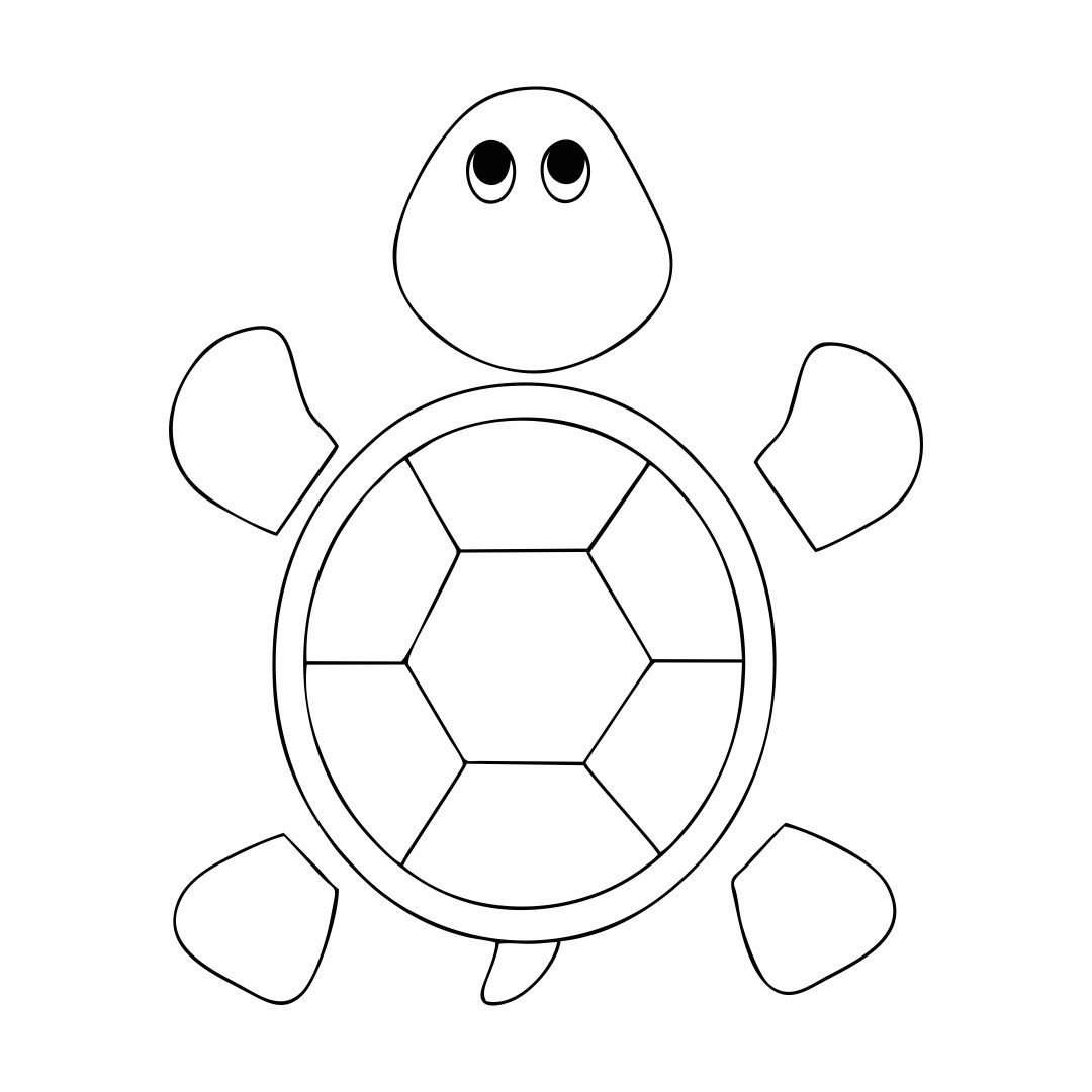 Раскраска по цифрам черепаха