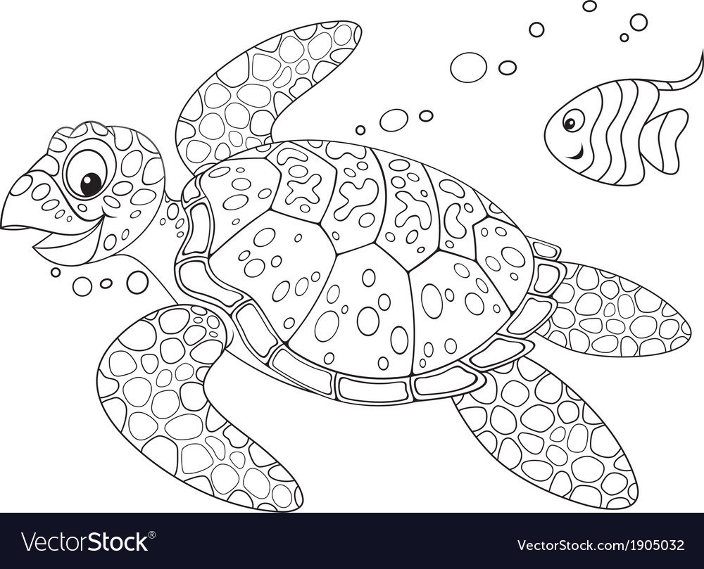 Раскраска черепаха математическая