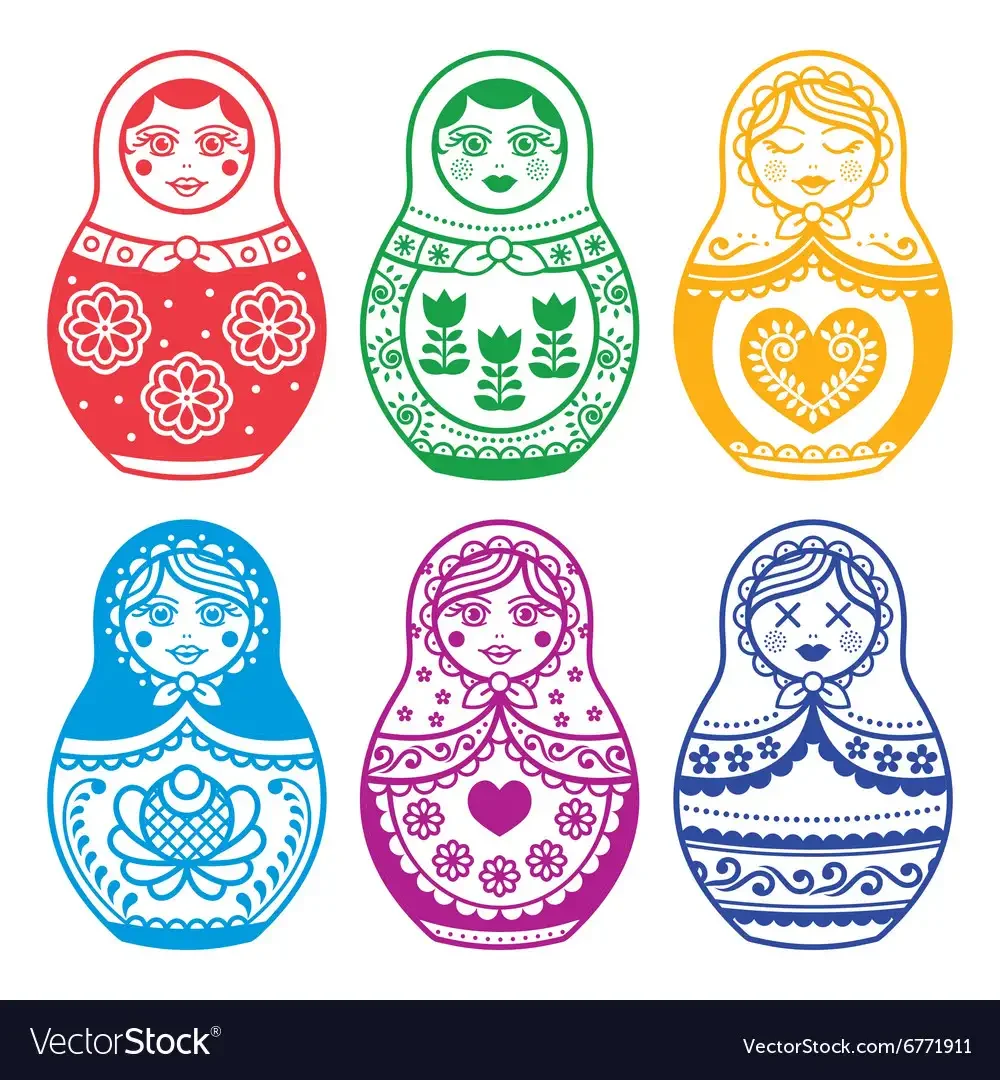 Рисование пластилином Матрешка