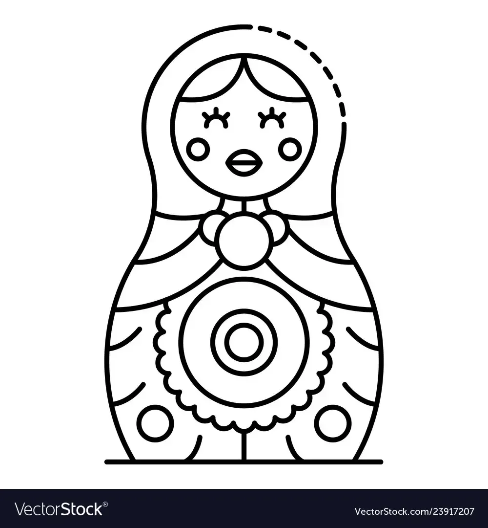 Силуэты матрешек разного размера