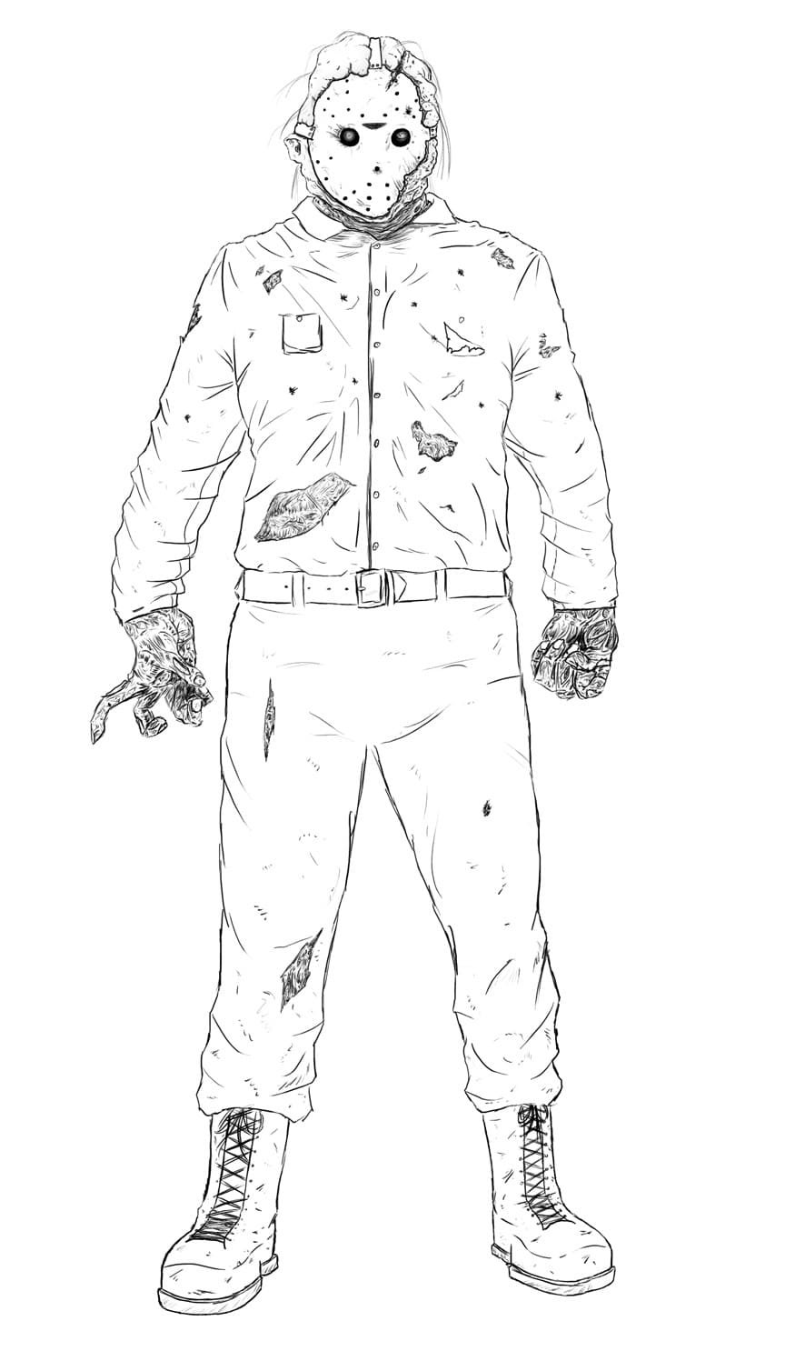 Легко нарисованный Майкл Майерс