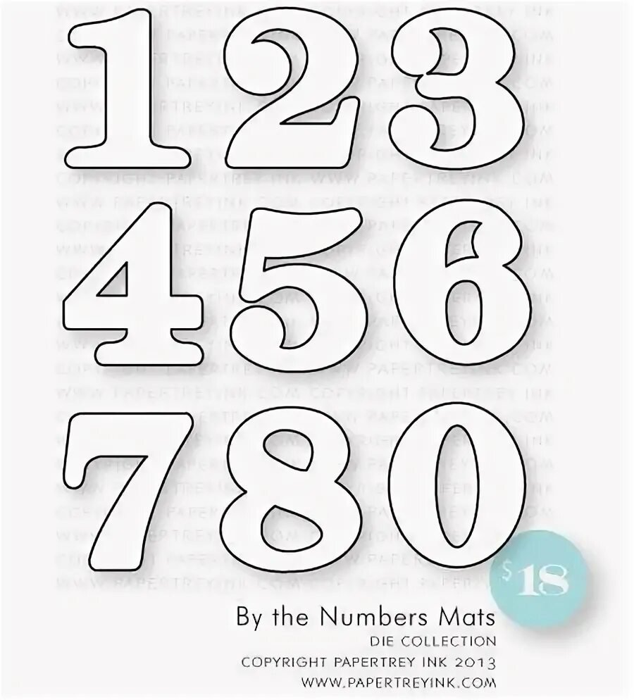 Цифра 3 трафарет