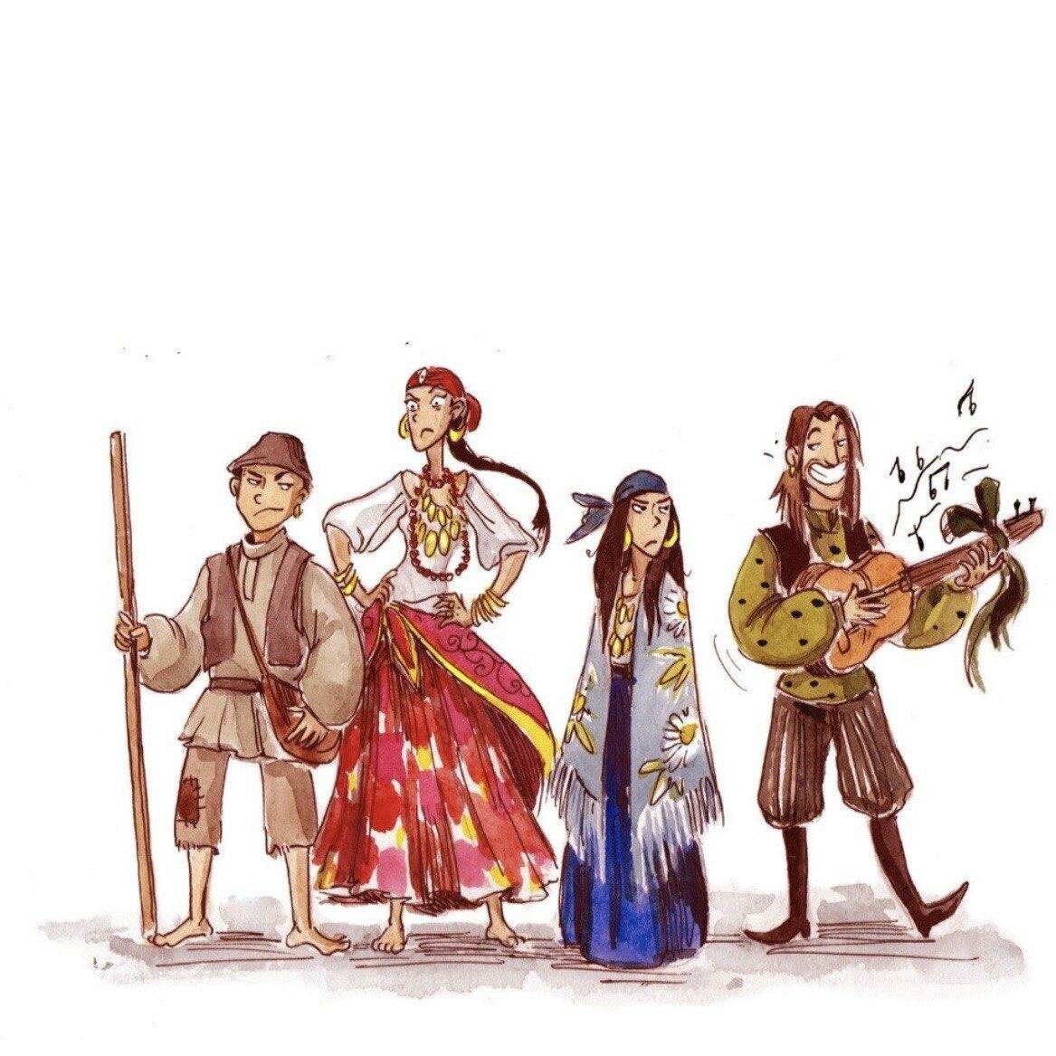 Красивая девушка в костюме цыганки