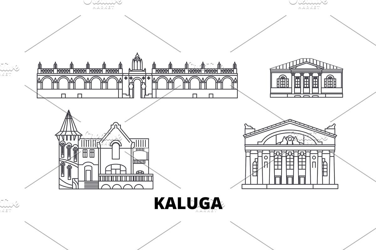 Гостиный двор Калуга вектор