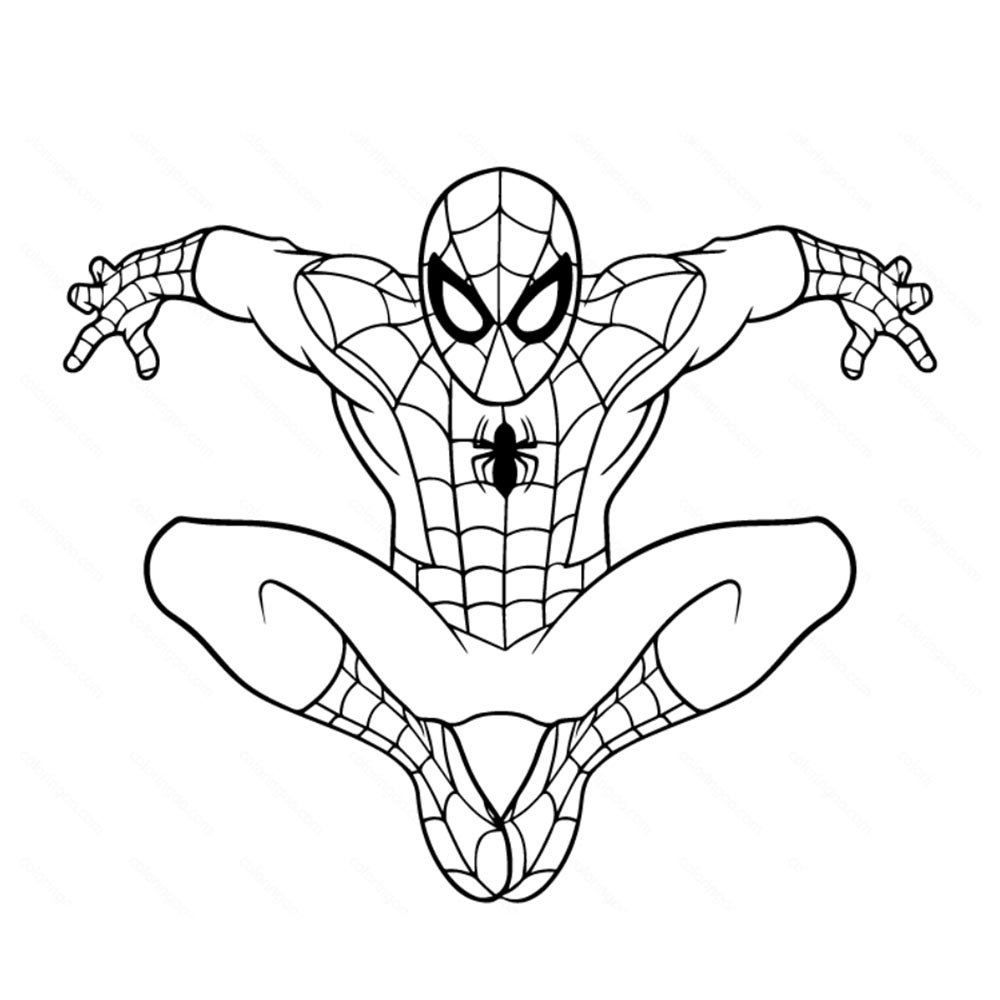 Раскраски человек паук и Веном