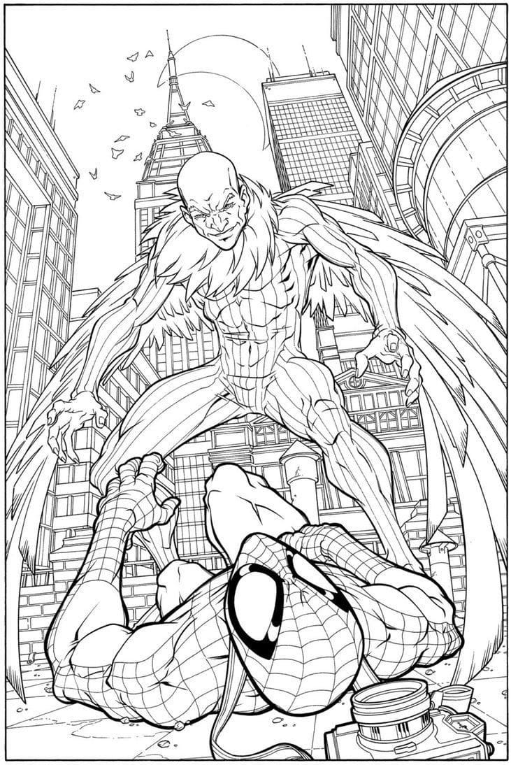 Человек паук раскраска майлзмаравис