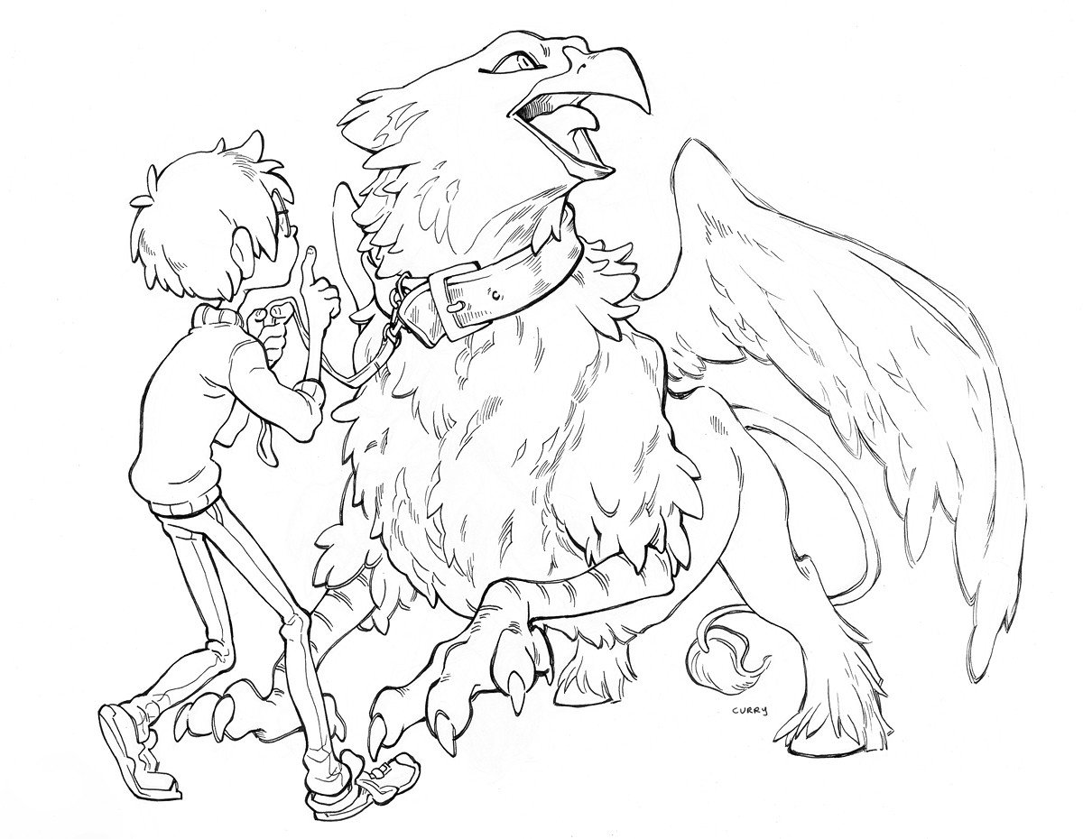 Раскраска Гарри Поттер Клювокрыл