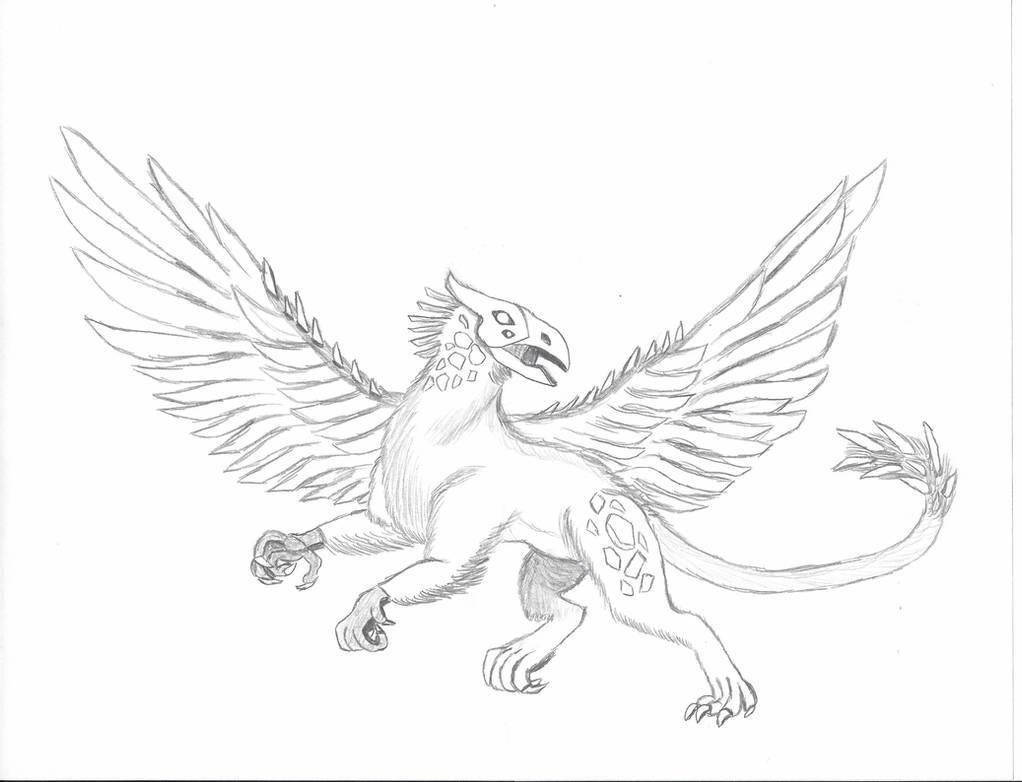 Грифон картинки для срисовки