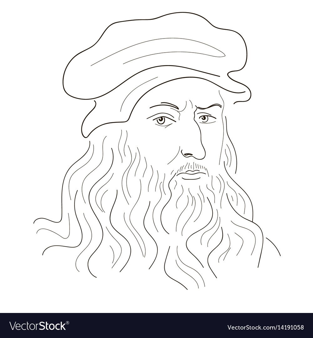 Мона Лиза раскраска черно белая