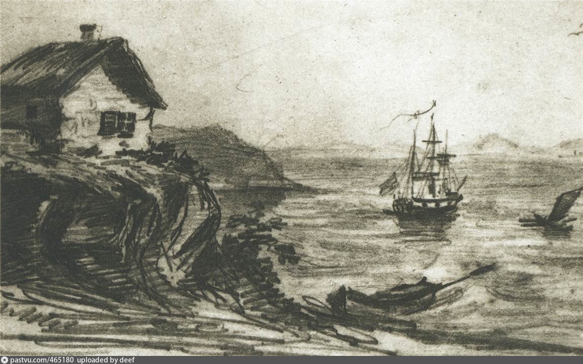 Рисунок Лермонтова к повести Тамань