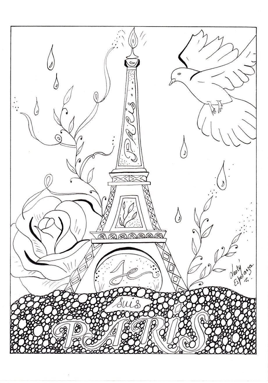 Раскраска Париж
