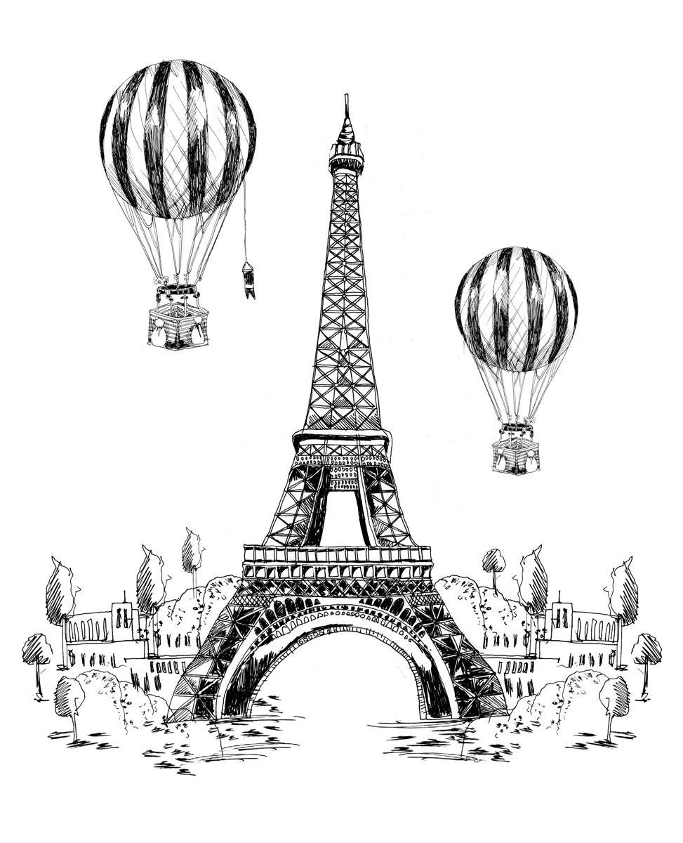 Раскраска эльфовой башни в Париже