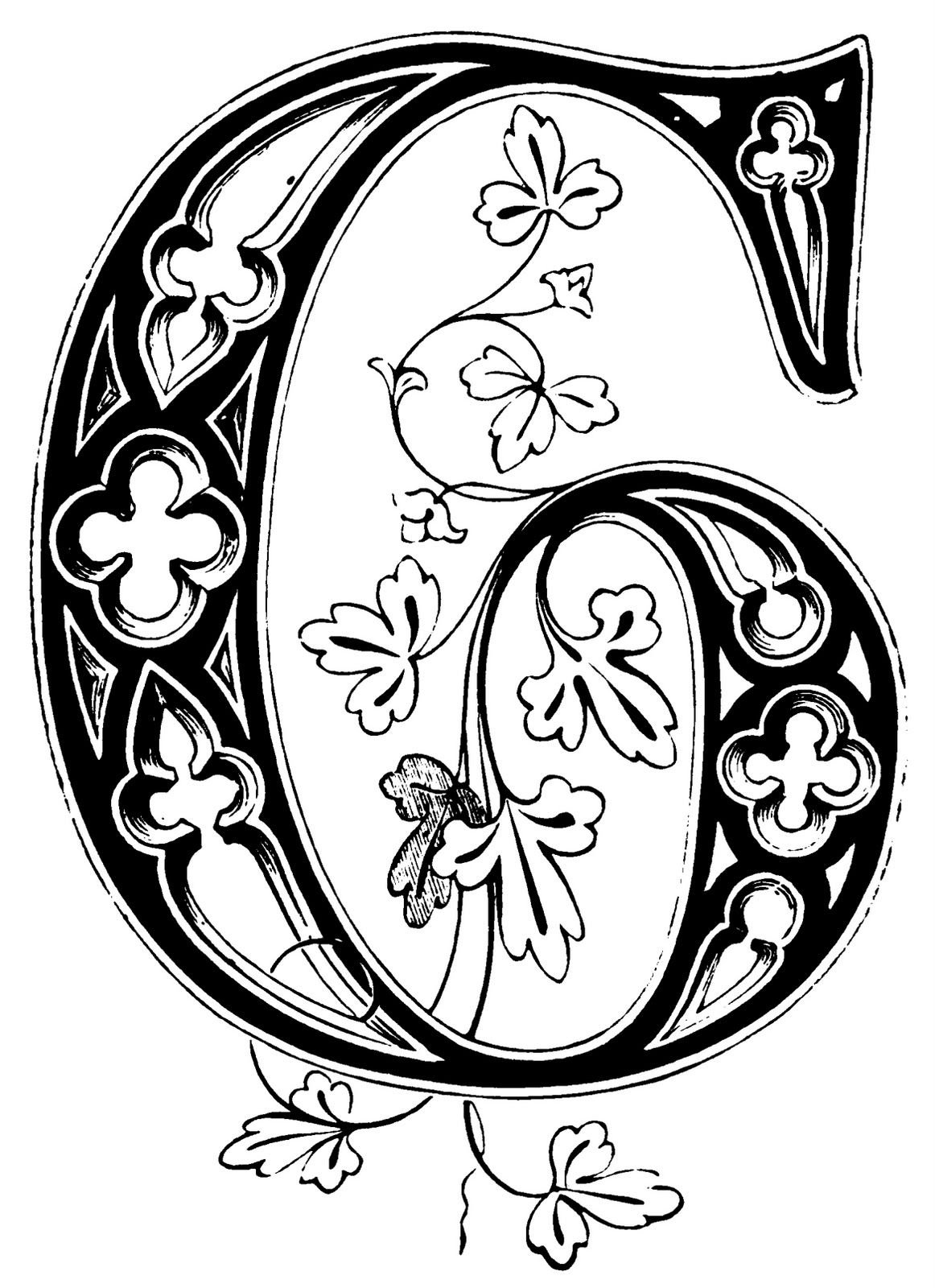 Заглавная буква с узорами