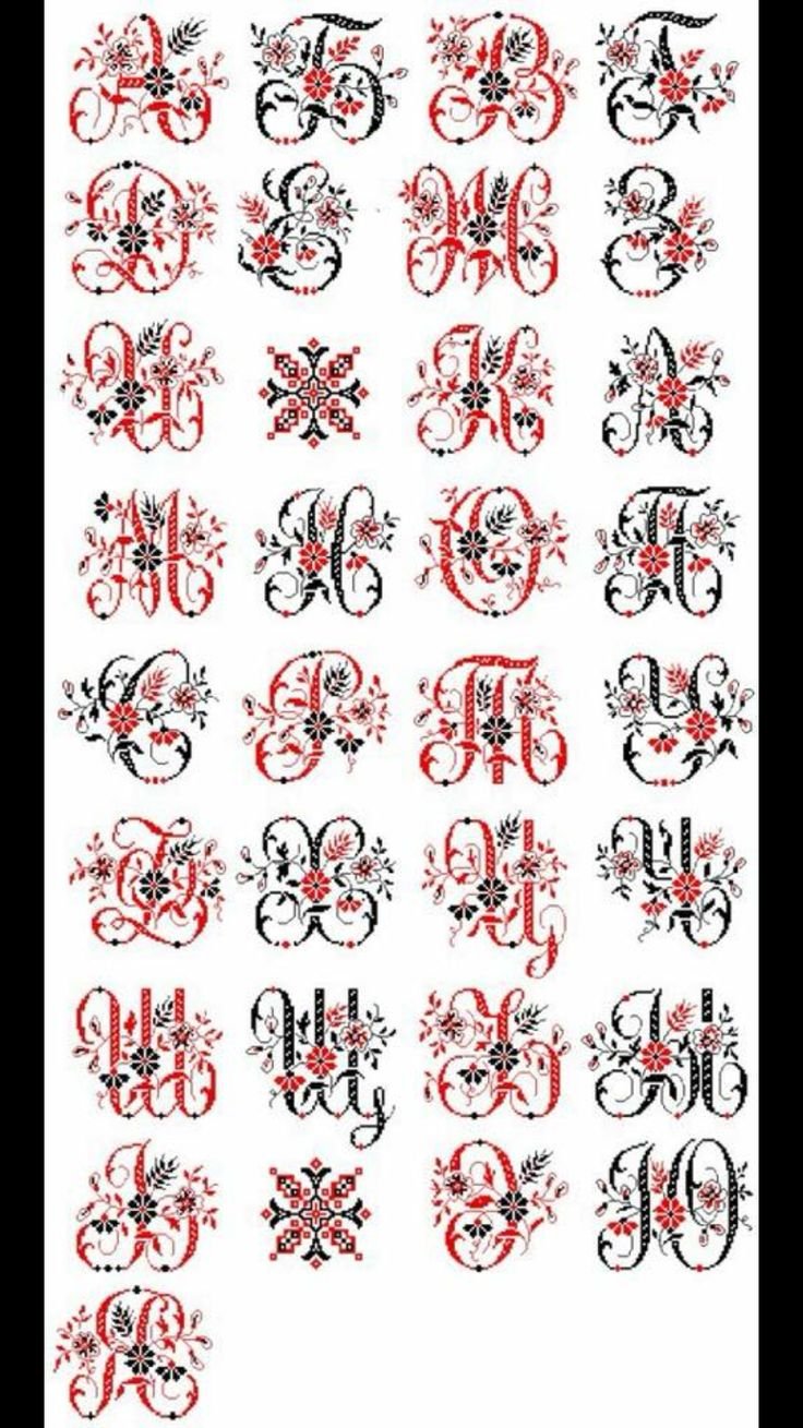 Расписные буквы алфавита