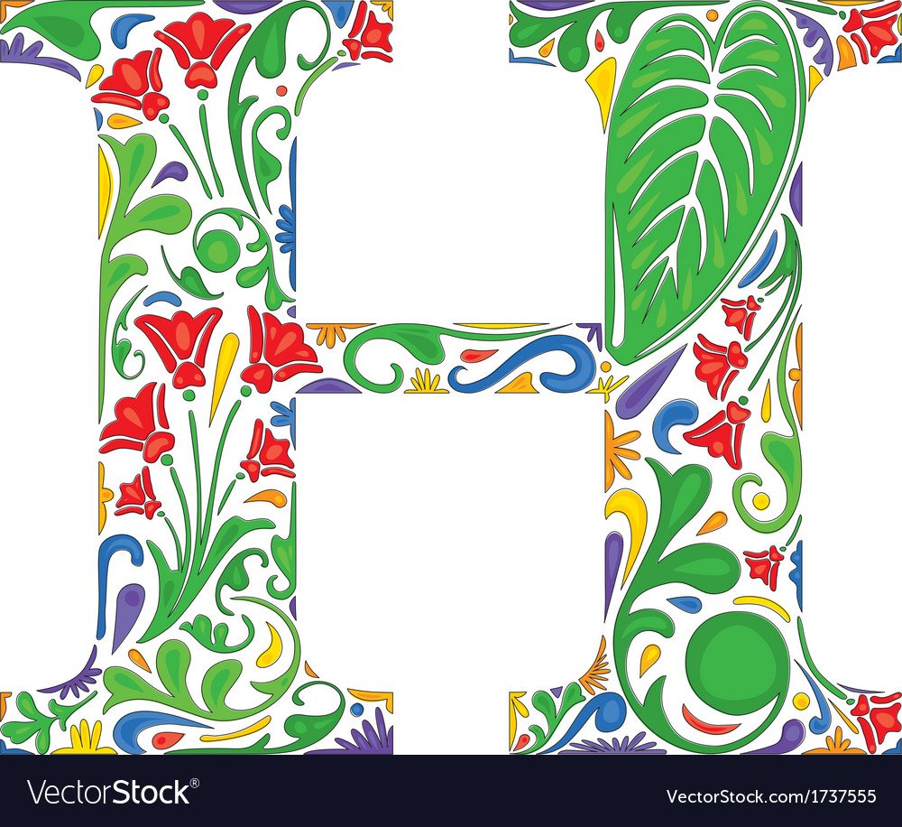 Буквы с цветочным орнаментом