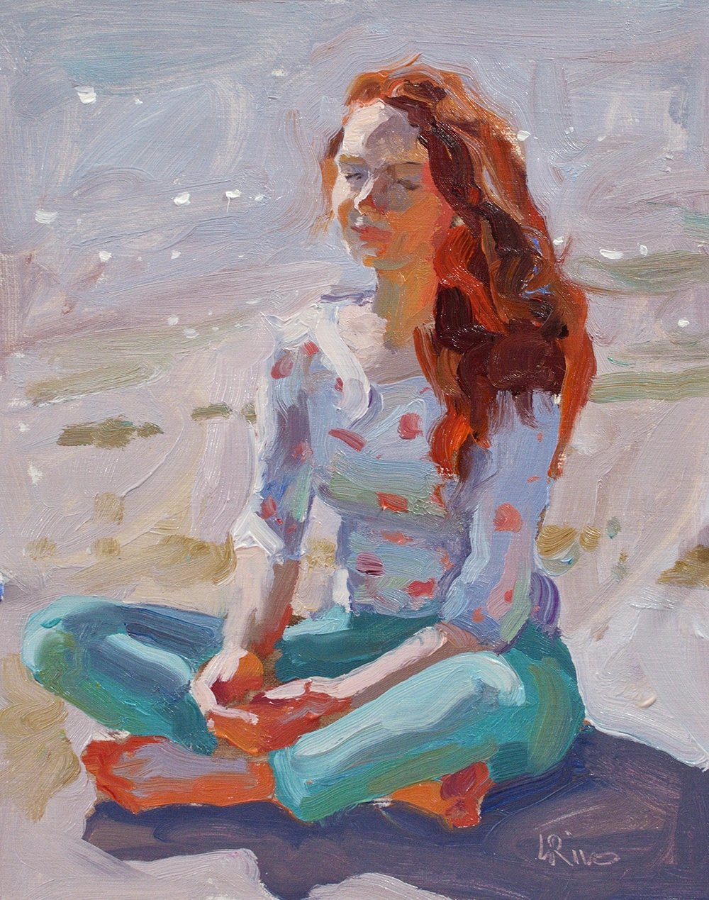 Этюд фигуры человека акварелью