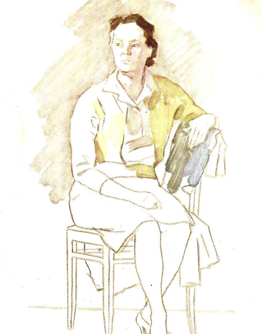 Балерина акварель