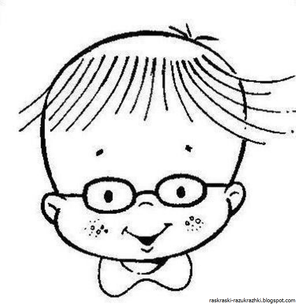 Лицо раскраска для детей