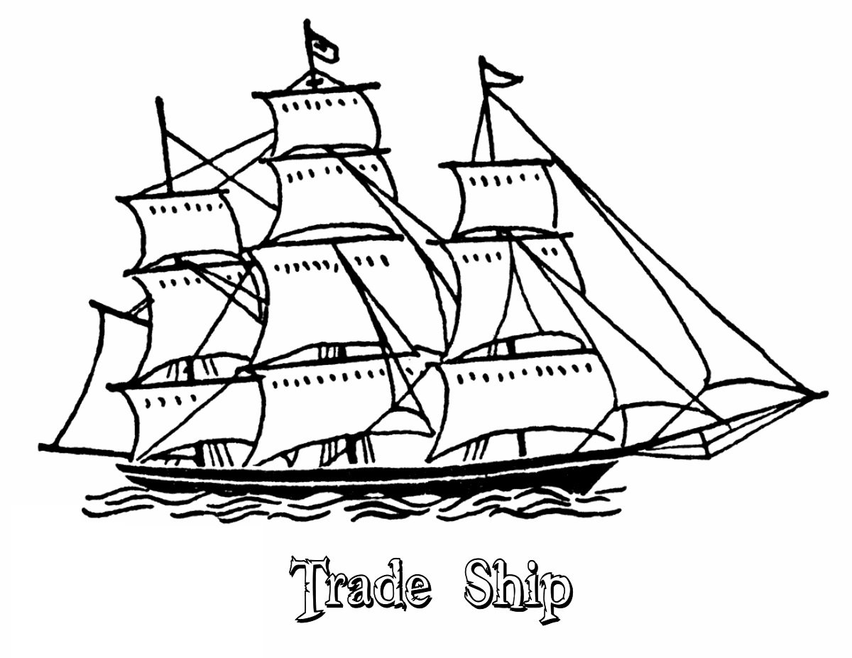 Корабль Алые паруса раскраска для детей