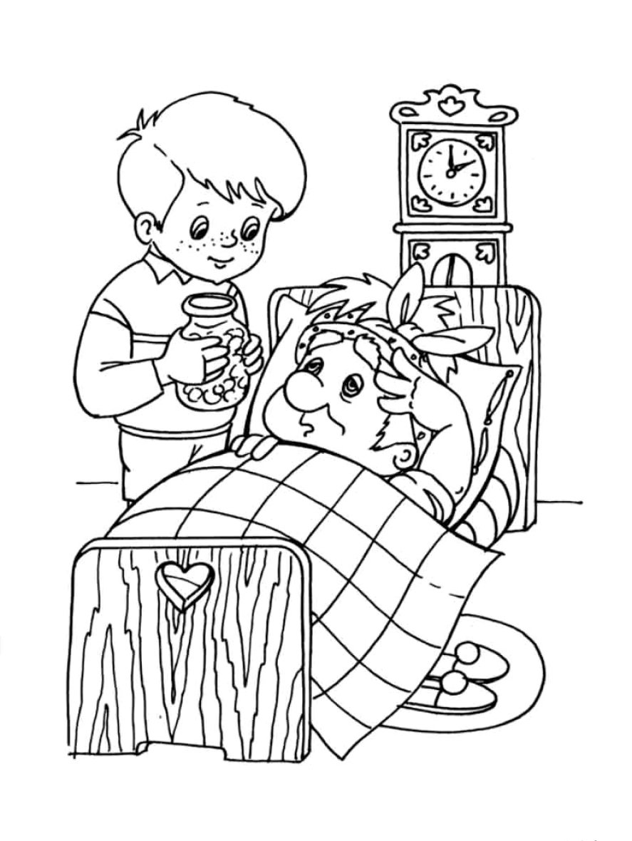 Добрые дела раскраски для детей