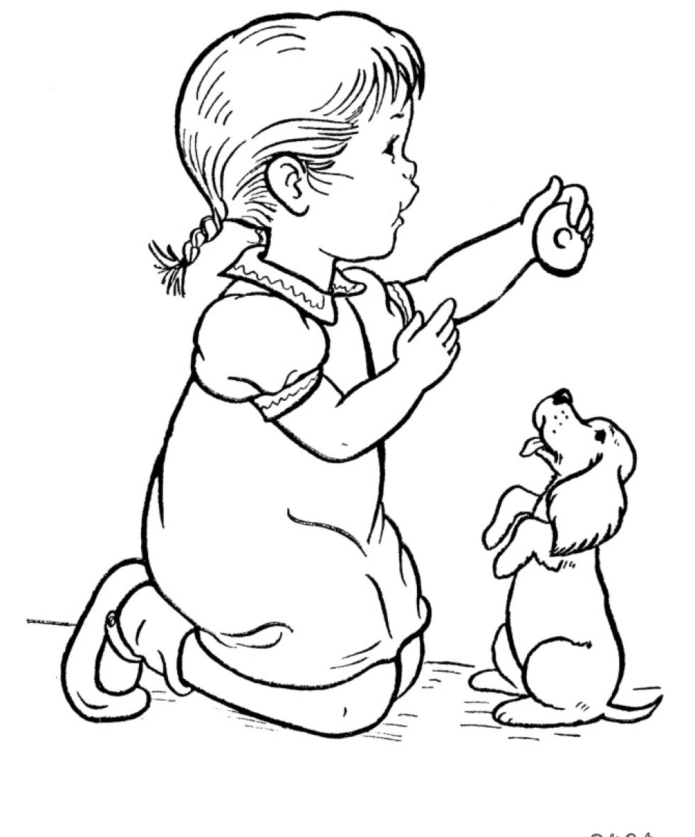 Прогулка раскраска для детей