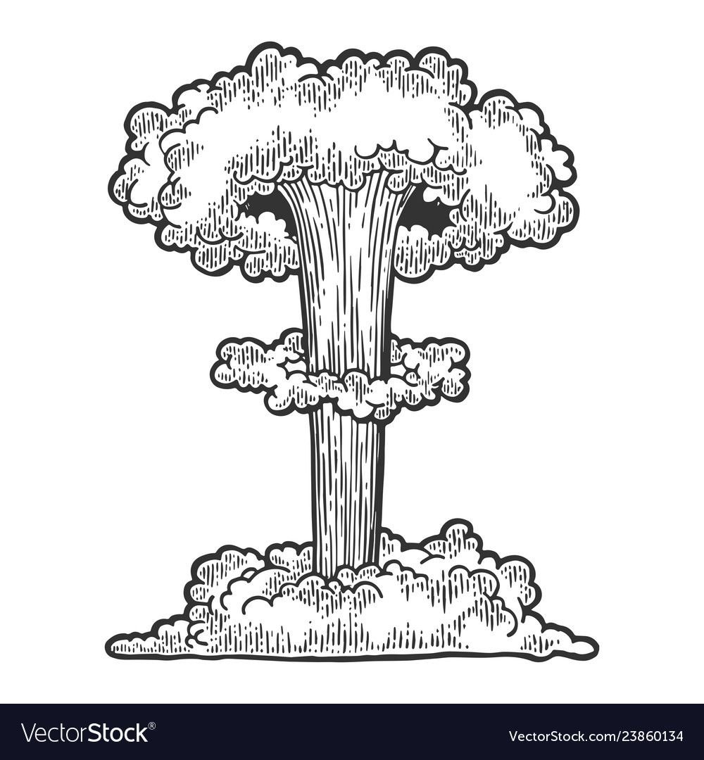 Раскраска ядерный взрыв