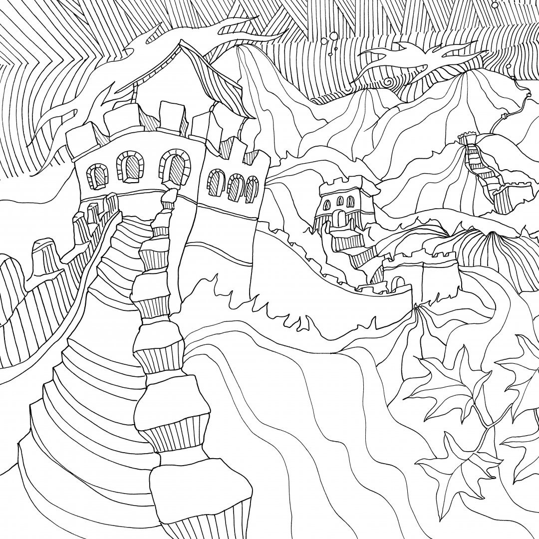 Раскраска антистресс магия городов