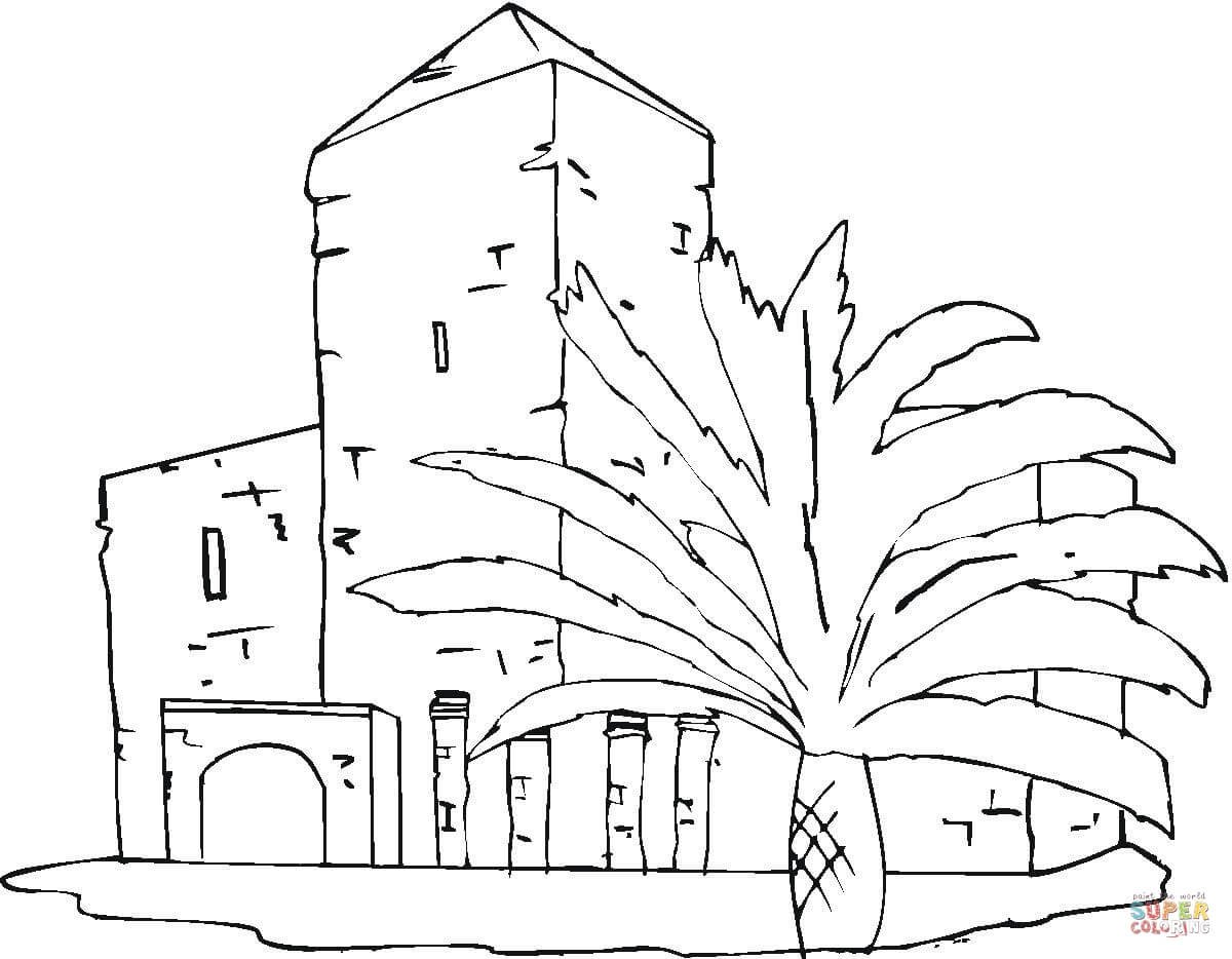 Городской пейзаж раскраска