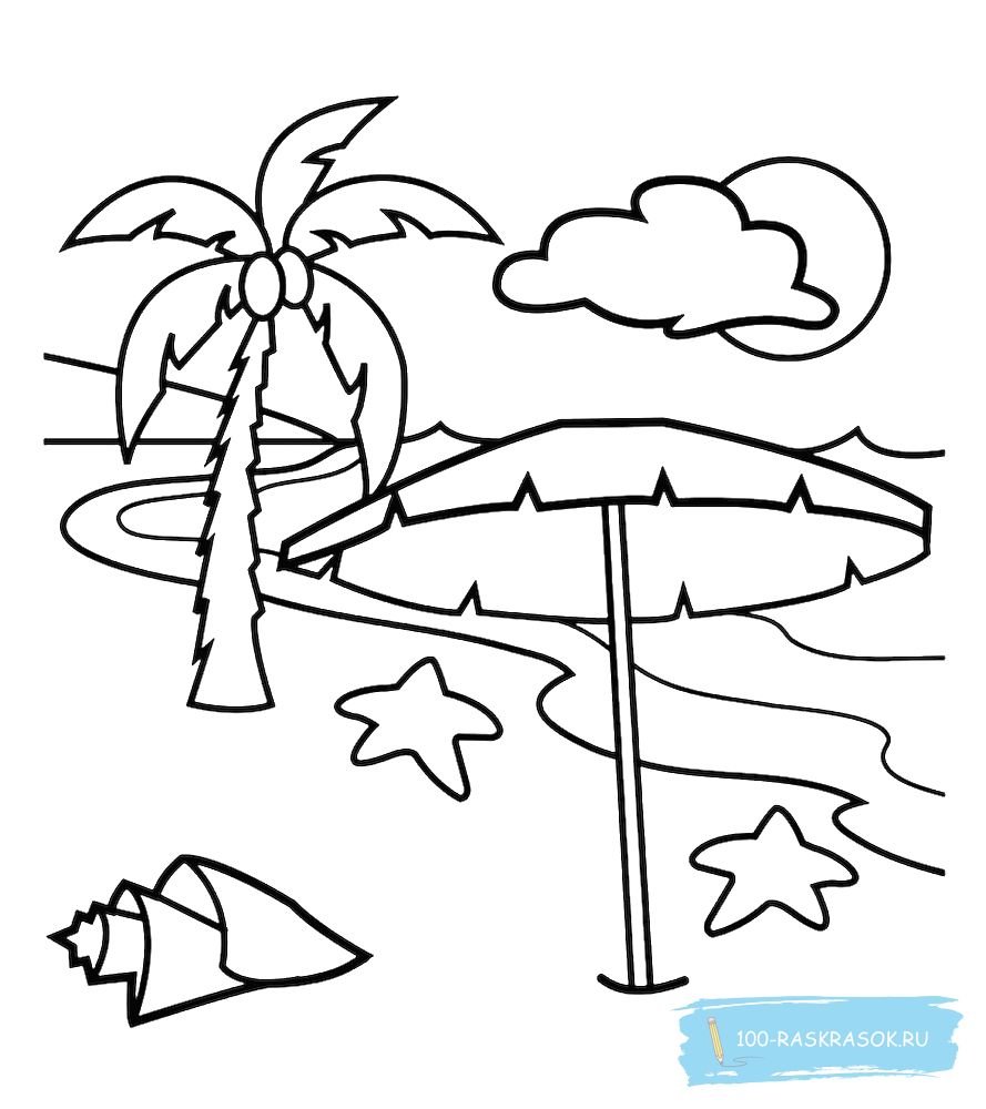 Пальма раскраска