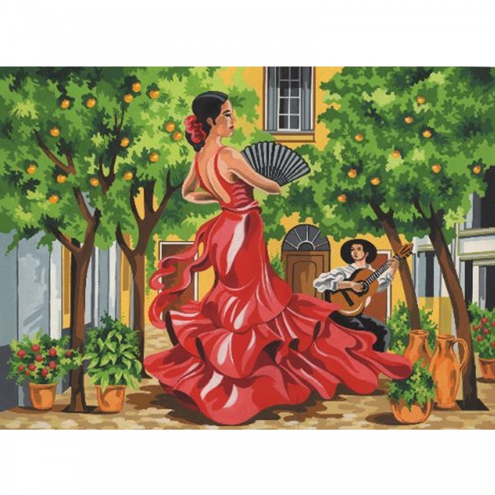 Испанские танцоры рисунок