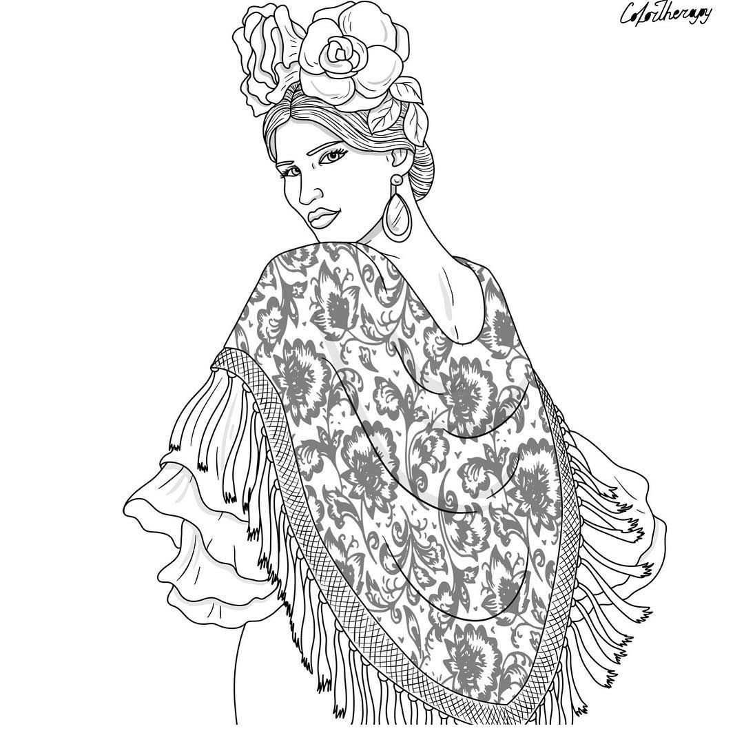 Раскрась исполнителей фламенко