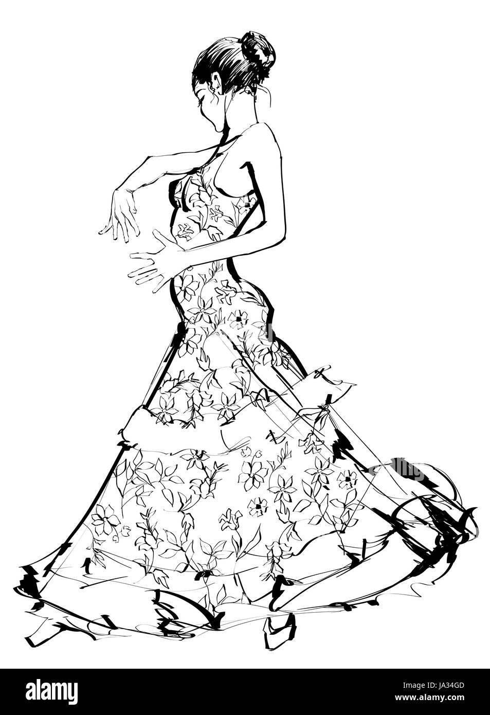 Испанская девушка вектор