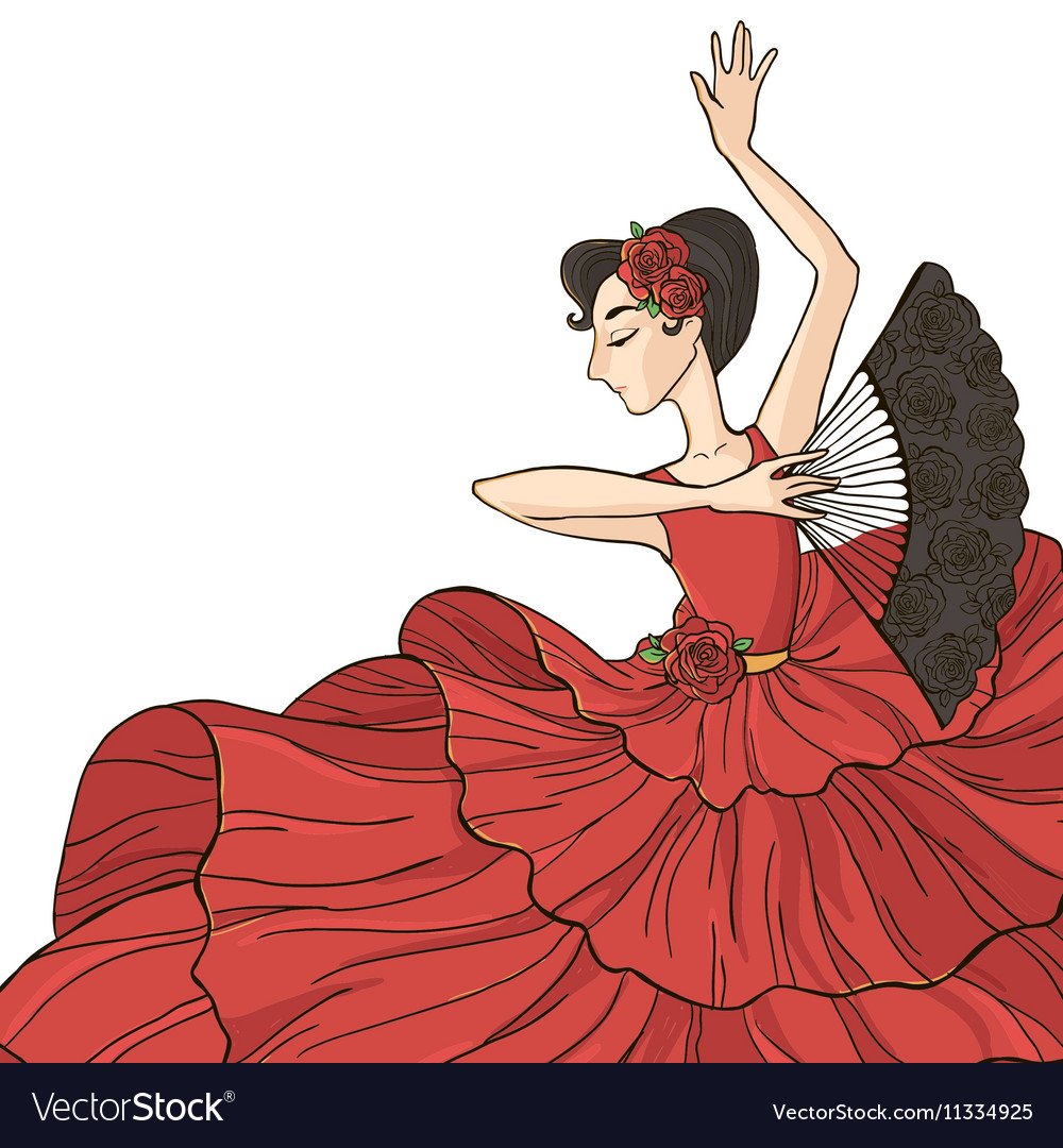 Фламенко платье рисунок