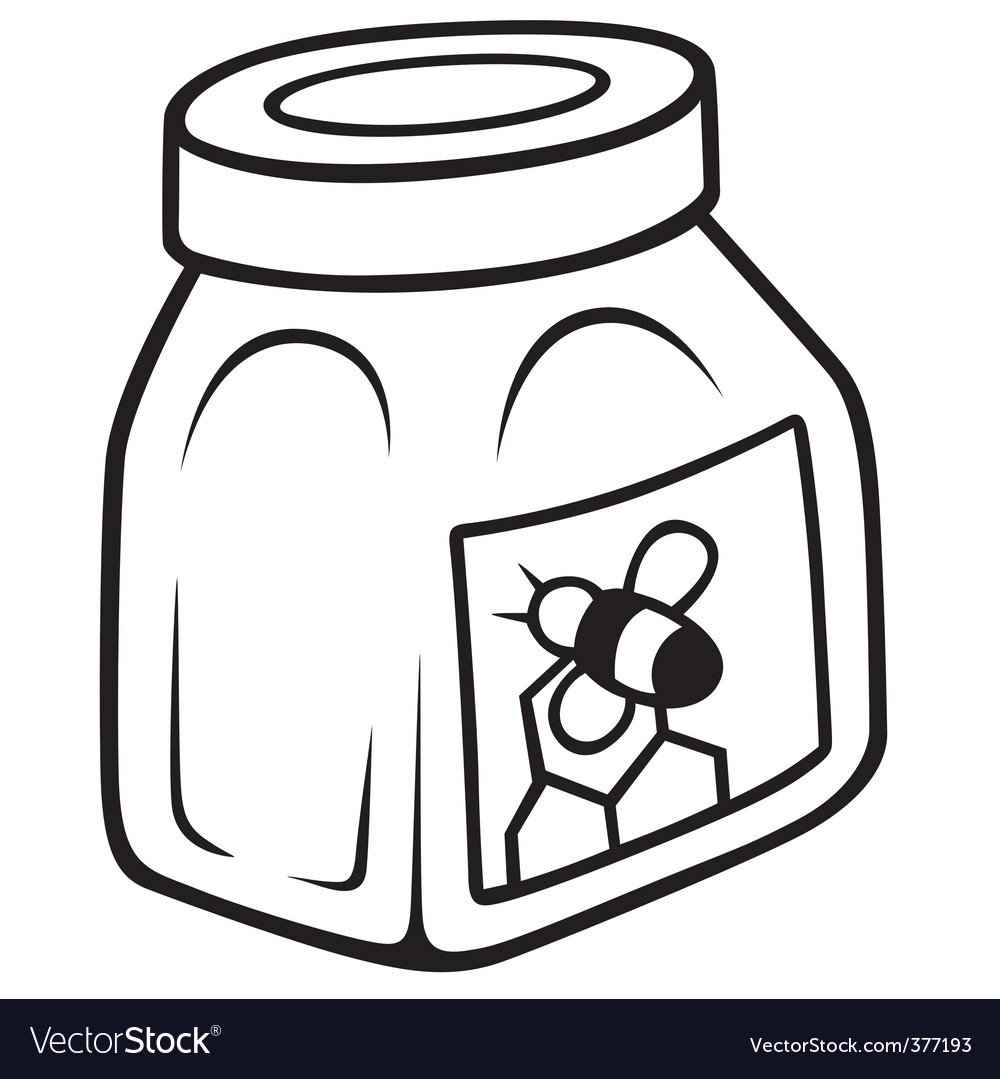 Баночка меда раскраска для детей