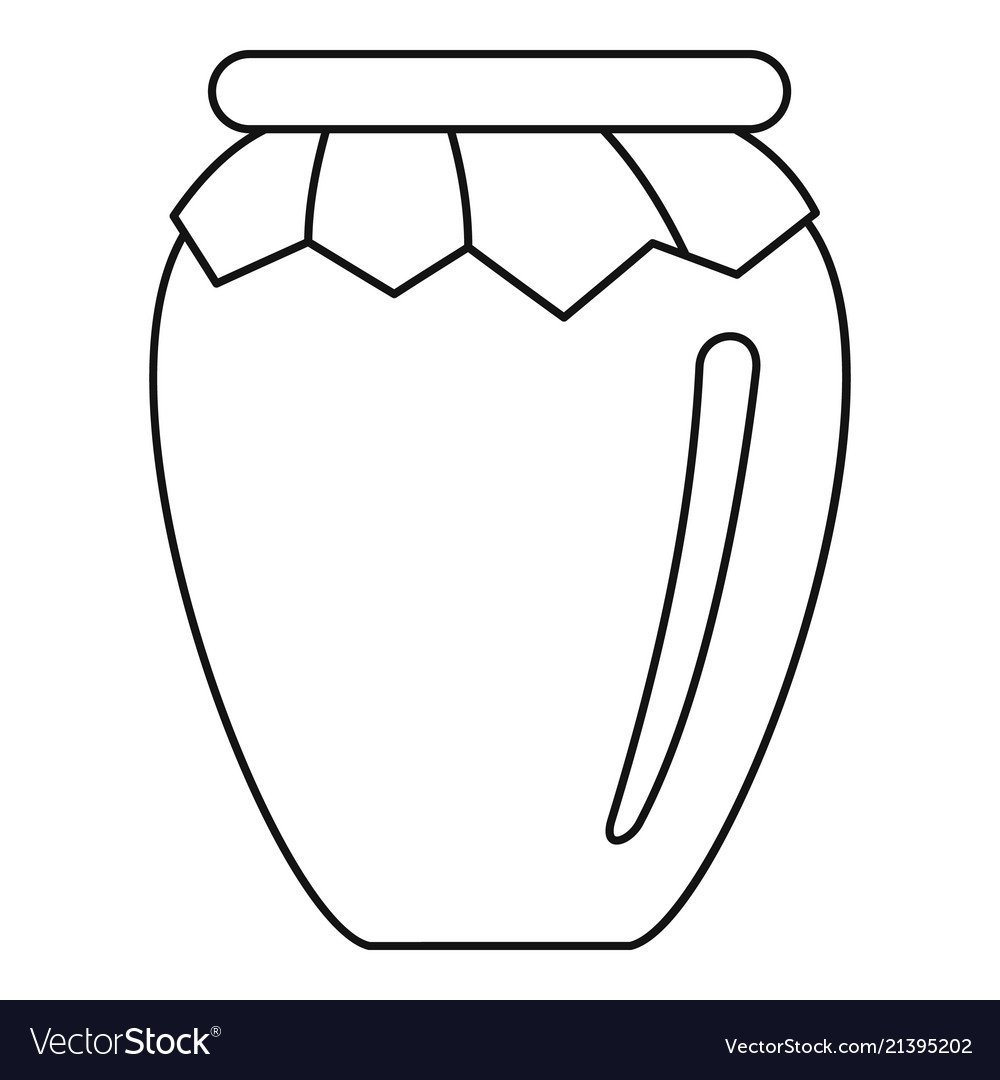 Раскраска мишка с медом для детей
