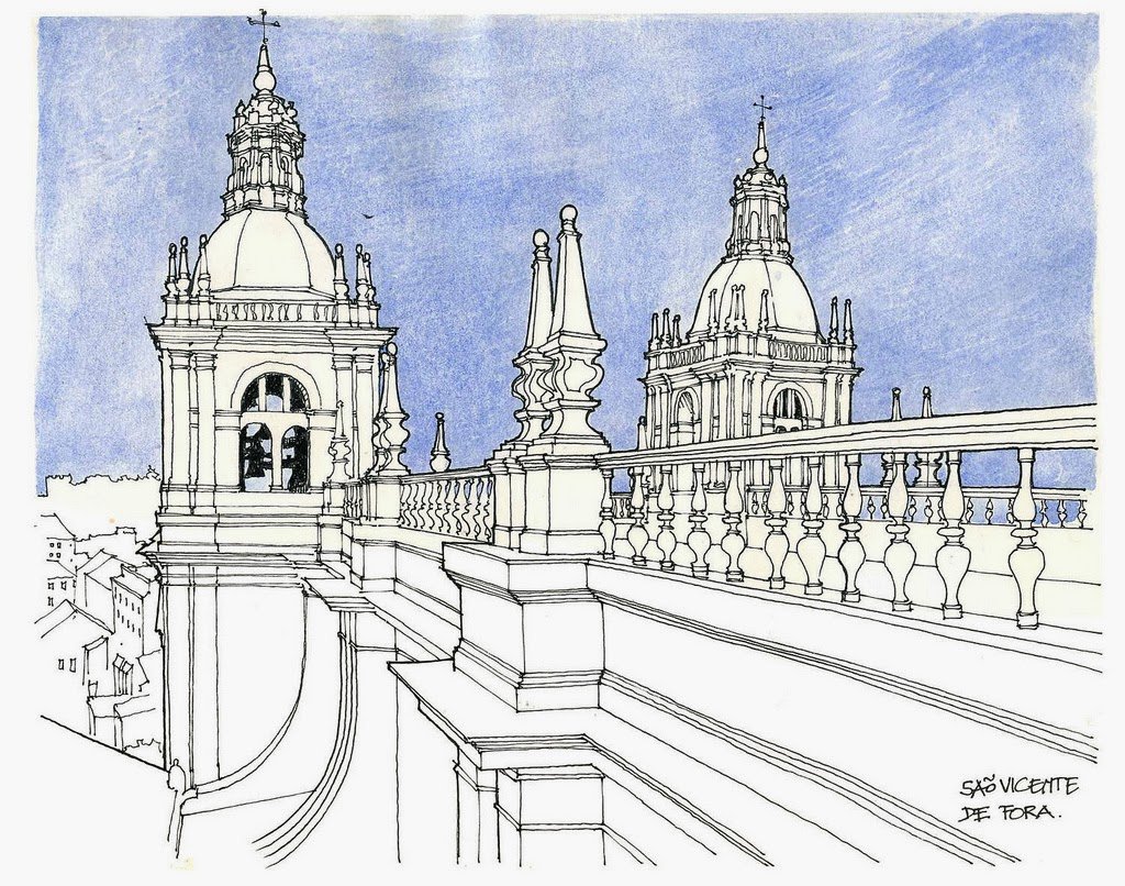 Стили архитектуры карандашом