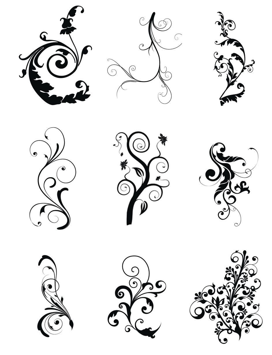 Орнамент завитки