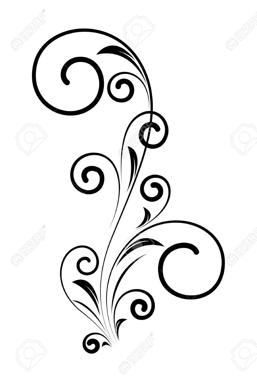 Легкие завитушки на стену рисунок