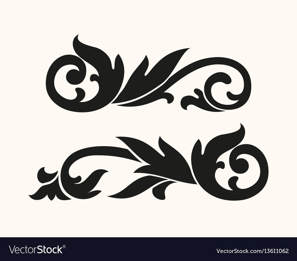 Орнамент Барокко силуэт