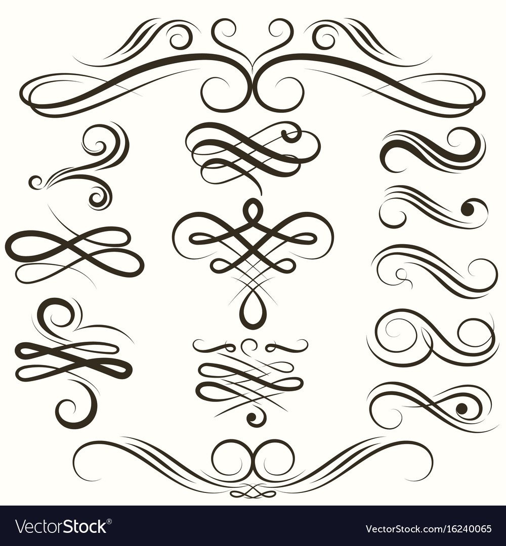 Каллиграфия завитки